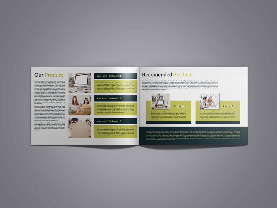 2 folded brochure template