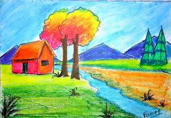 painting scenery easy draw drawing village landscape fancy oil lesson