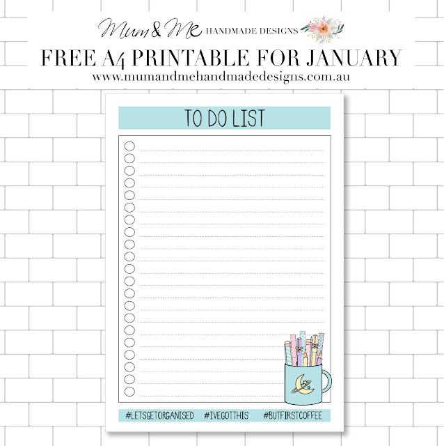 Free Printable To Do List by Mum and Me Handmade Designs