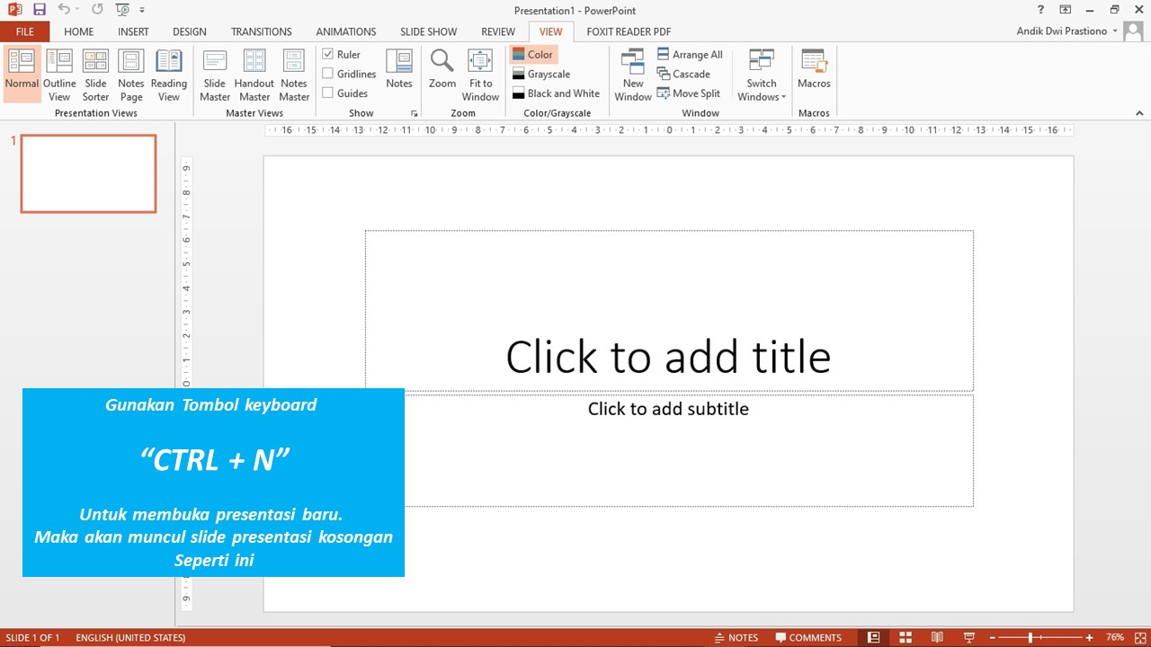 3 Cara Membuka Presentasi Baru Microsoft Powerpoint Andik My Id