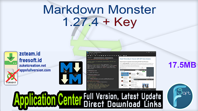 Markdown Monster 1.27.4 + Key_ ZcTeam.id