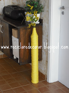 reciclagem de garrafa pet, decoração com garrafas,  reciclagem de garrafa de vidro, reciclar e decorar, garrafas altas, Fabiana Tardochi, blog Reciclar e Decorar