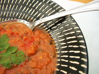 Spicy Aubgergine & Tomato Soup
