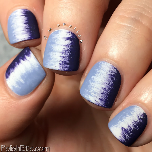 Purple fan brush mani - #31DC2016Weekly - McPolish - P2 Cosmetics