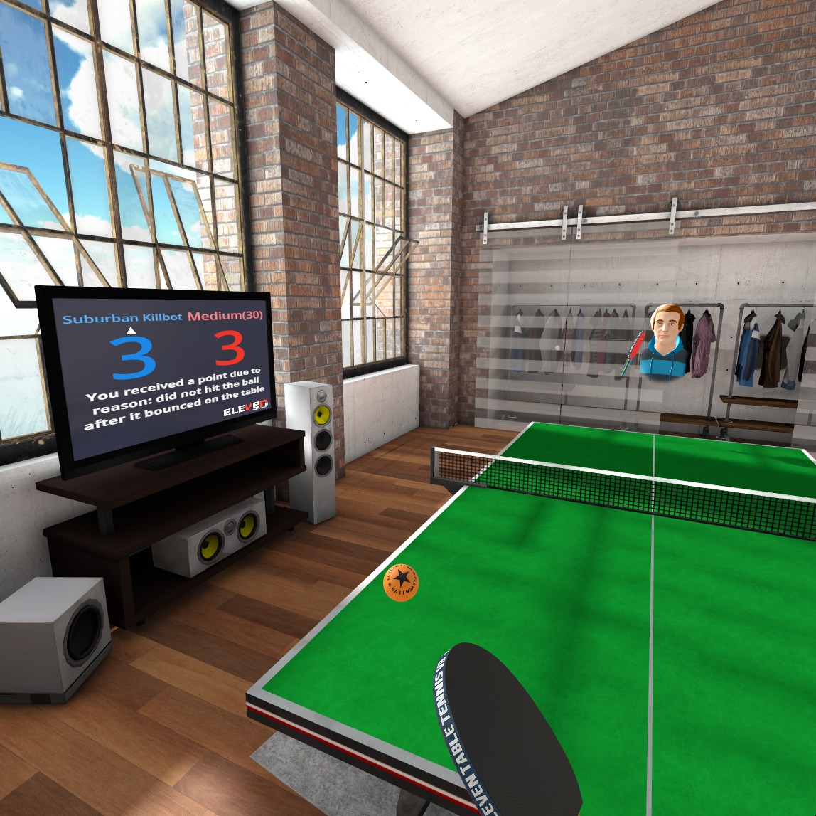 Suburban Killbot Now Playing Eleven Table Tennis (VR)