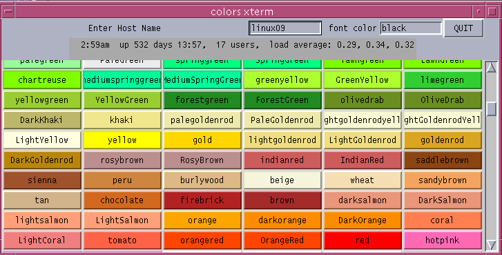 colors xterm