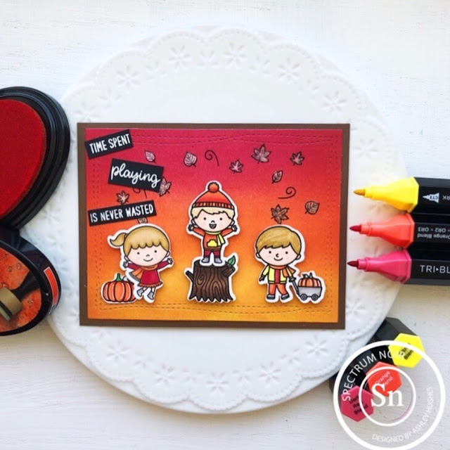 Sunny Studio Stamps: Fall Kiddos Customer Card by Ashley Hughes Sunny Studio Stamps: Fall Kiddos Customer Card by Ashley Hughes
