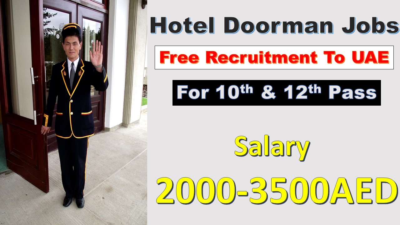 Bell Boy & Doorman Jobs in Dubai & UAE For Hotels Offering Good Salary