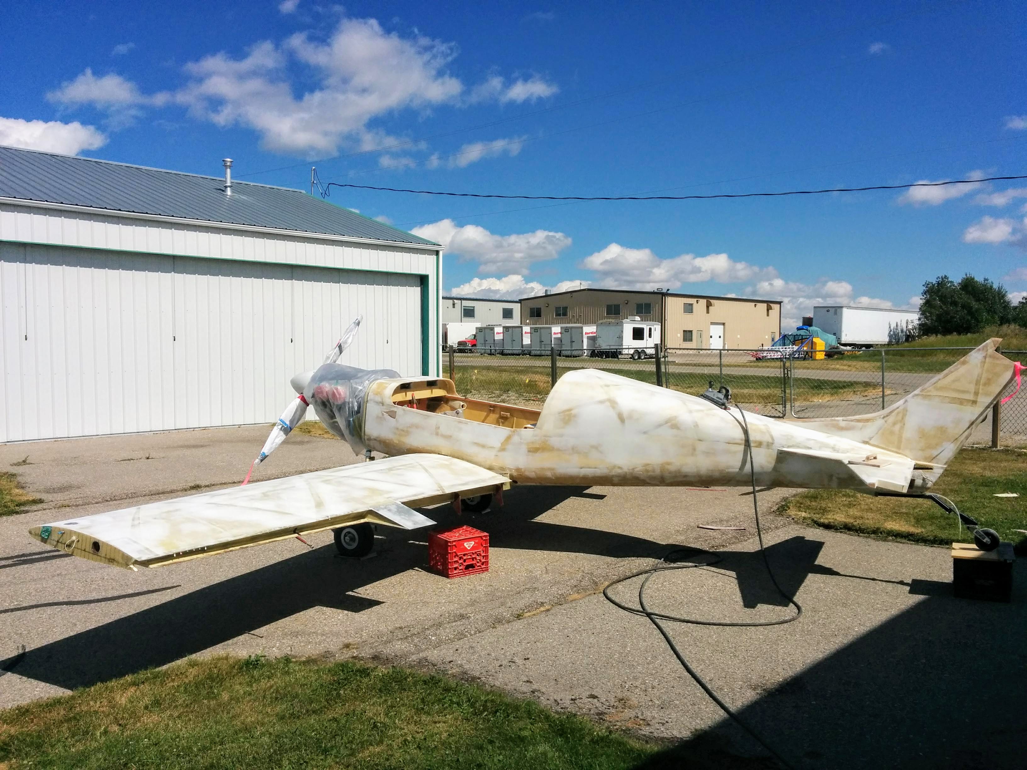 Vision aircraft construction (Cochrane Alberta Canada) Filling