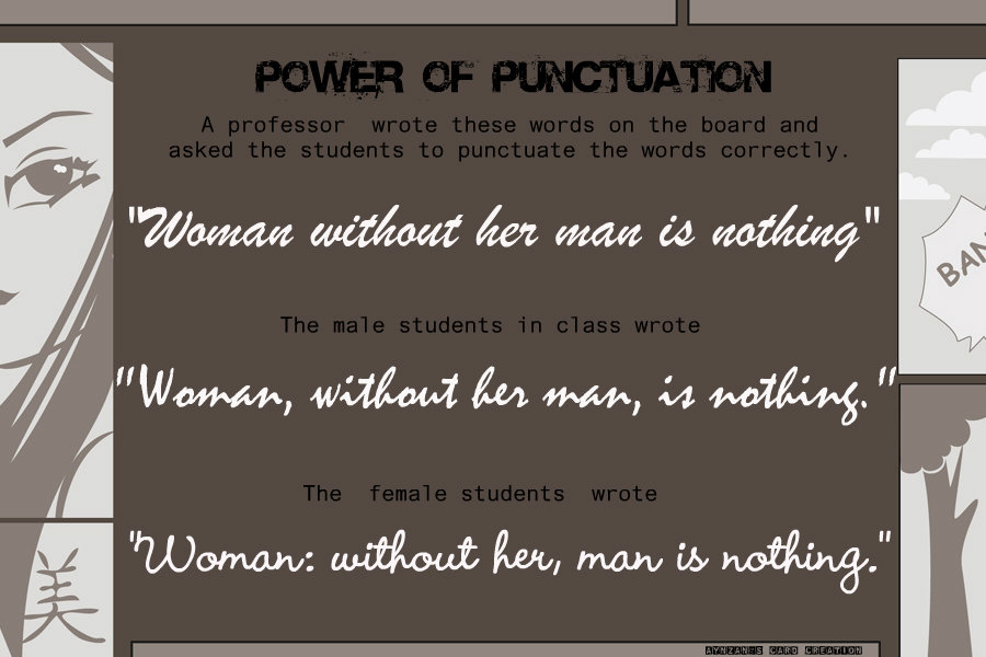 Musings of Mom2Four: Power Of Punctuation