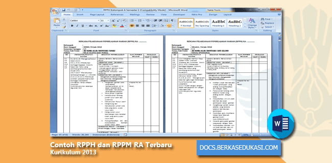 Contoh Rpph Dan Rppm Ra Terbaru Kurikulum 2013 Drivedocx