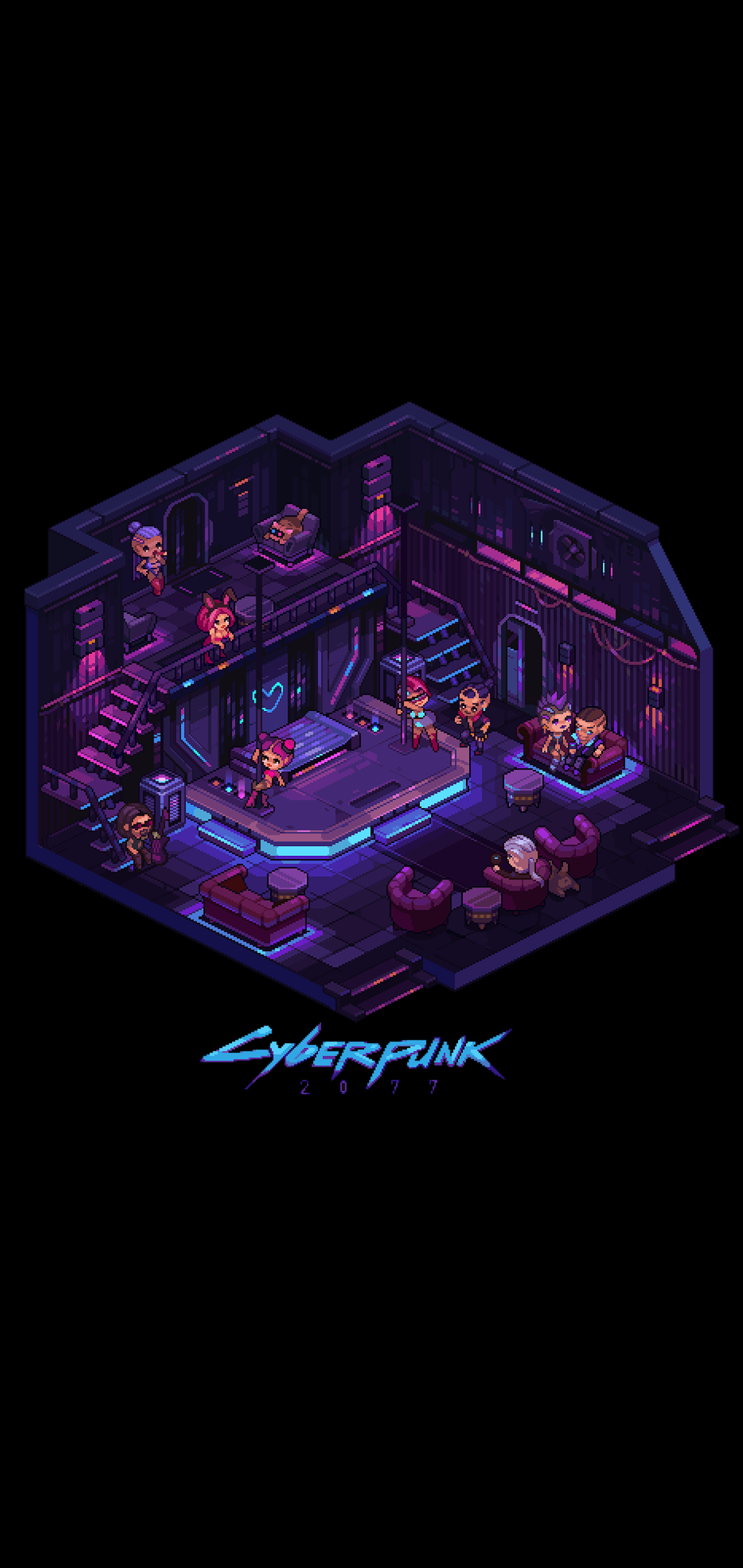 CYBERPUNK PIXEL ART WALLPAPER AMOLED