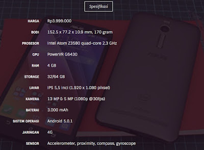 Review dan Harga ASUS Zenfone 2 ZE551ML Terbaru 2016 2