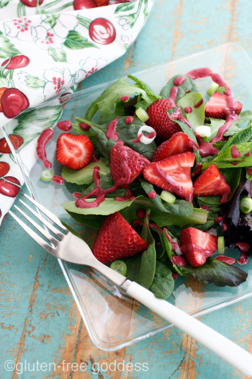 Strawberry Spinach Salad with Berry Dressing