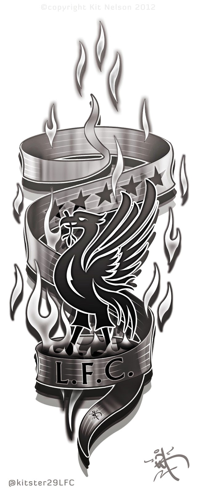 Liverpool football club leg tattoo | Tattoo Lawas