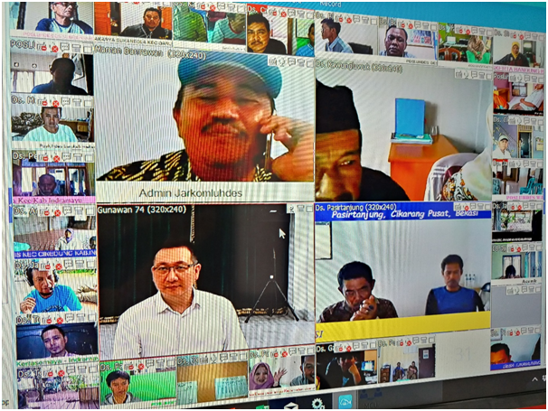 Kegiatan Konferensi Video Jarkomluhdes bersama Penyuluh dari Provinsi Jawa Barat