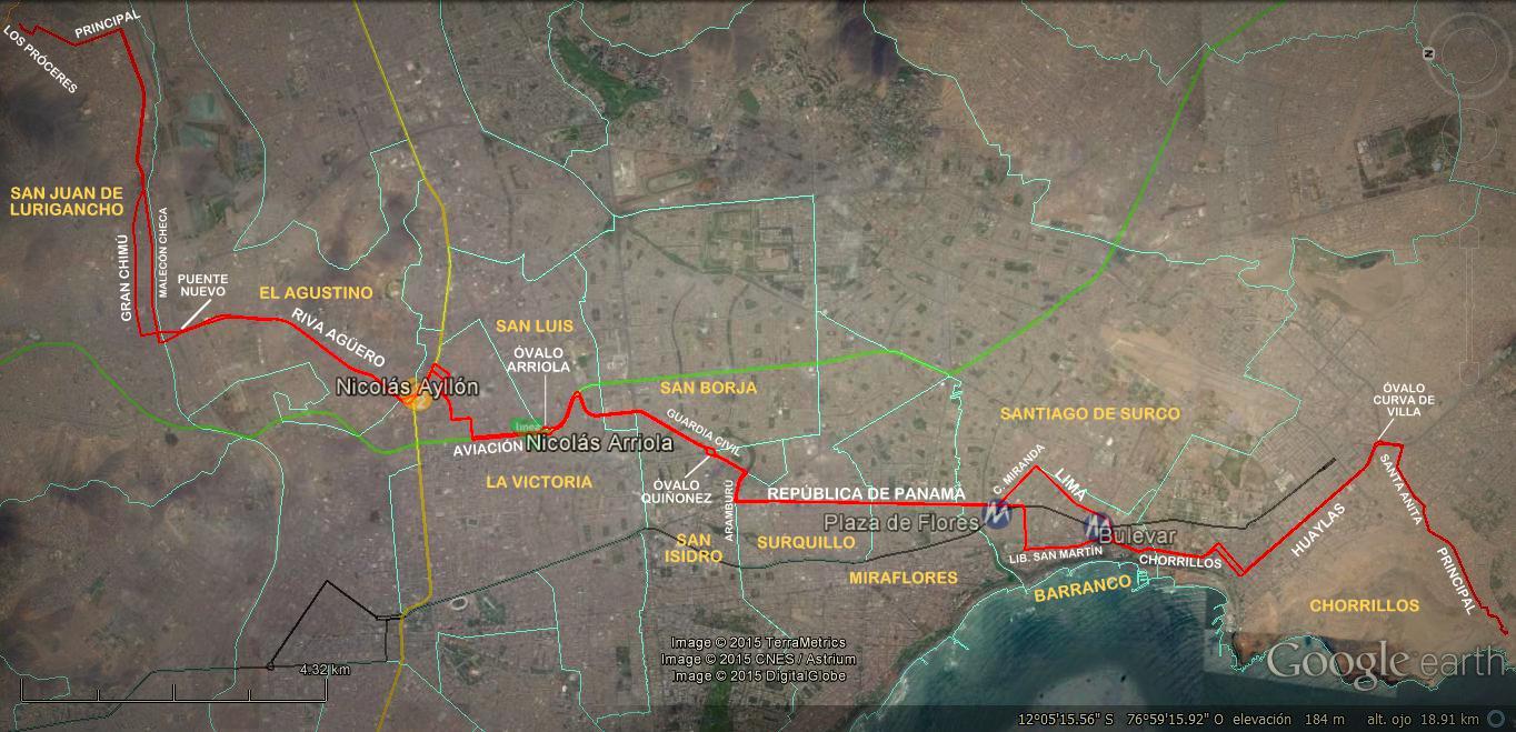 Transporte urbano en Lima y Callao Ruta 3702 (La Sur Lima)
