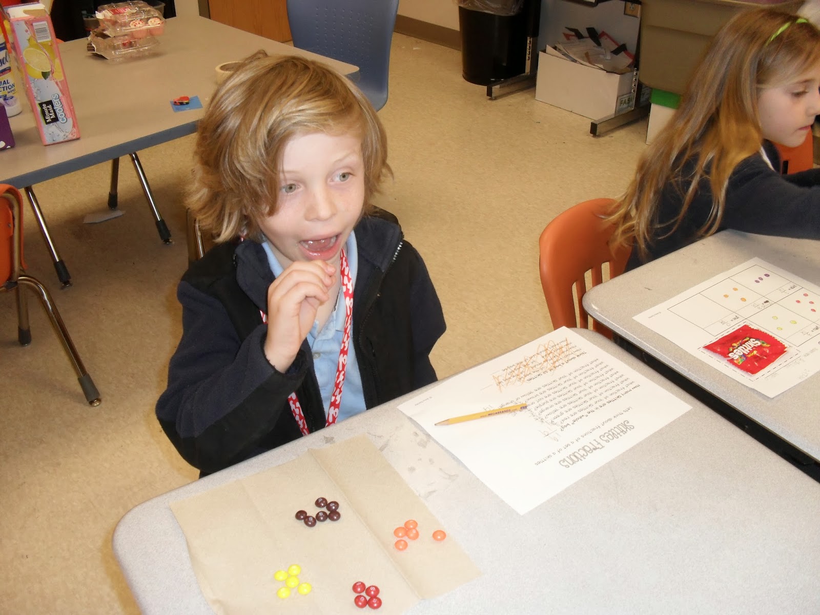 Fractions With Skittles ~ The Land of 2nd Grade