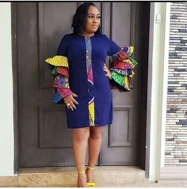 ankara denim dresses