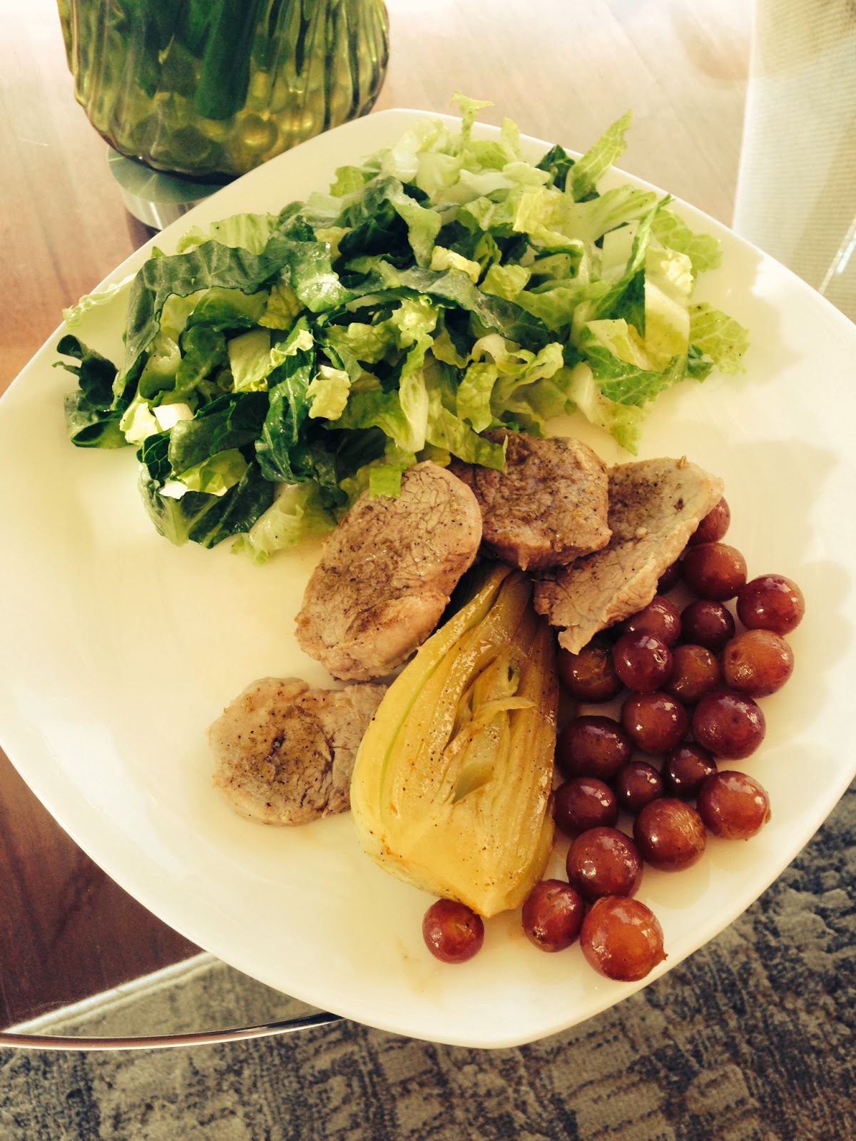Weeknight Wonders by Ellie Krieger Pork tenderloin with fennel and grapes