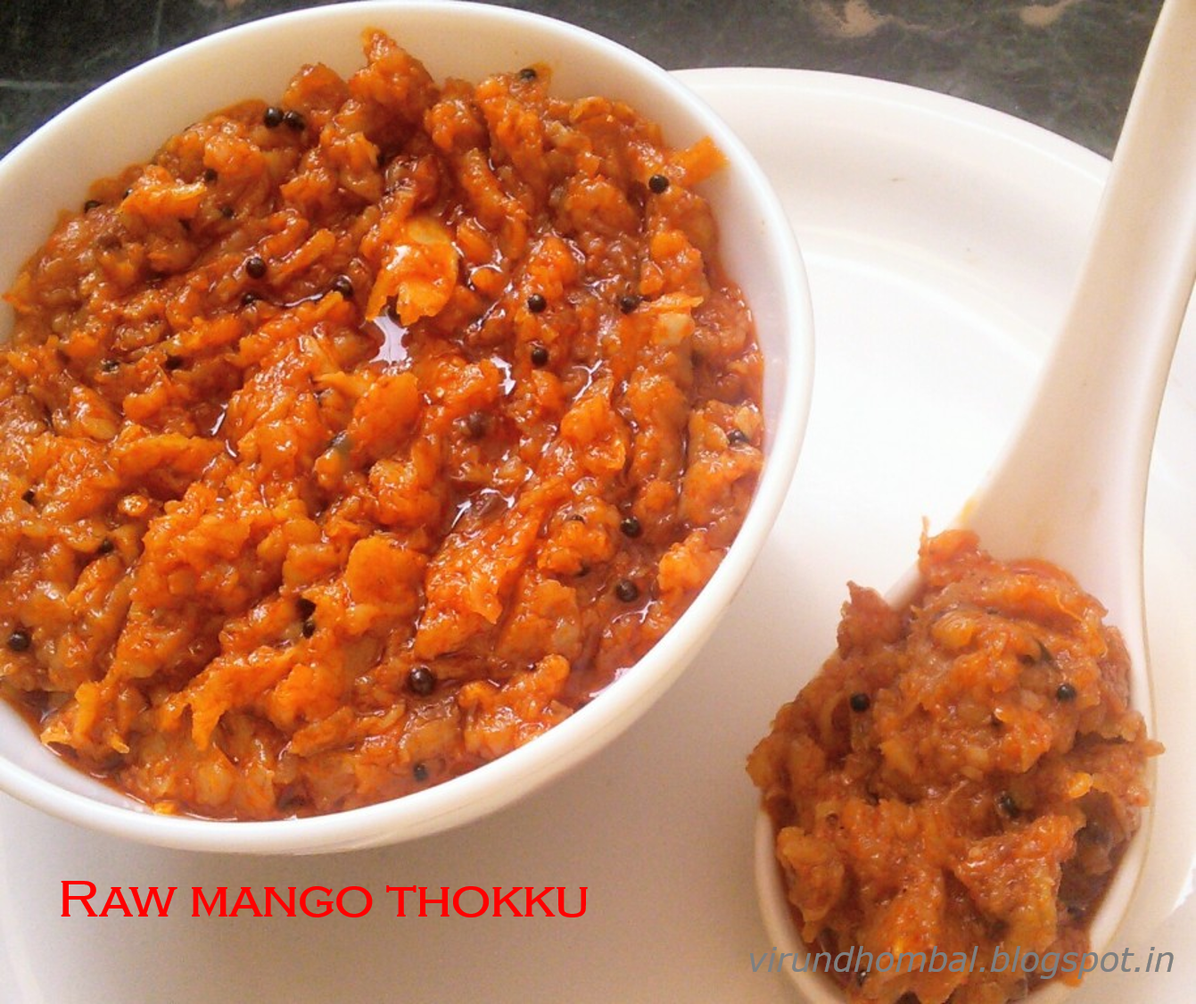 Raw mango thokku