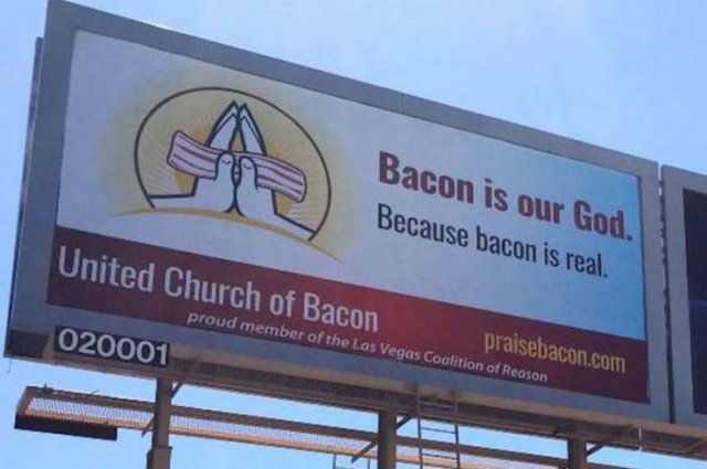 Bacon Is Our God. Because bacon is real. United Church of Bacon