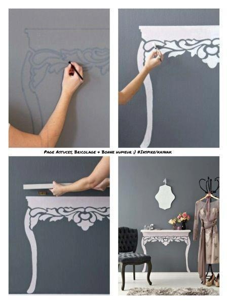 Sima fehér polc + egy kis festék - Inspirációk Magazin