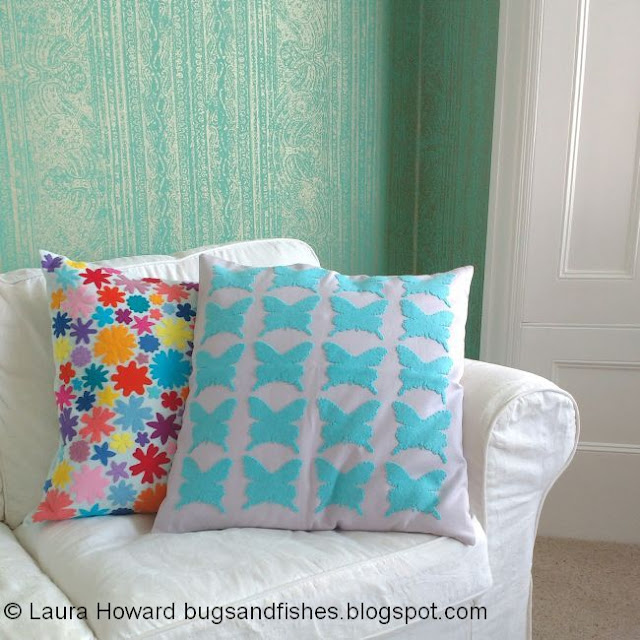 DIY Felt Butterfly Cushion Tutorial floral cushion & butterfly cushion