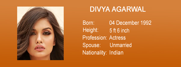 divya agarwal age, date of birth, height, marital status, profession, nationality