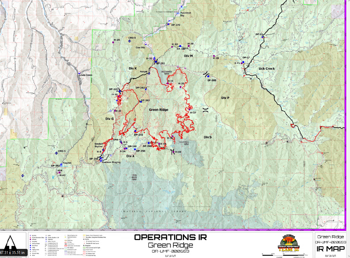Blue Mountain Fire Information: Lick Creek and Green Ridge Fire Update ...