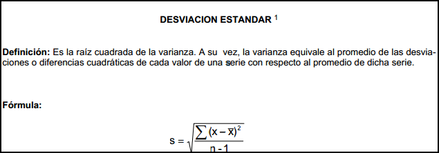 Varianza desviacion estandar