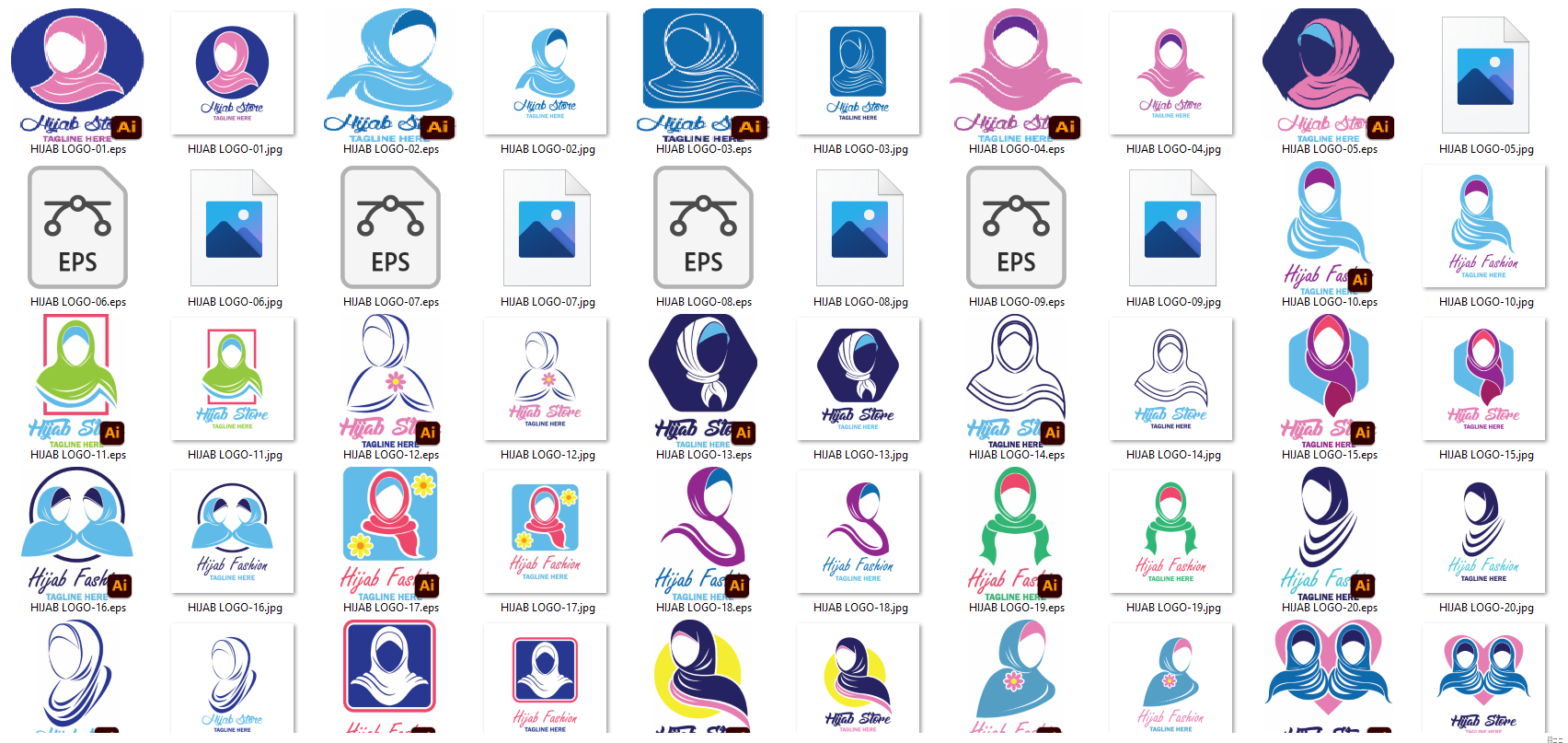 Download the collection of hijab and veiled designs with the highest quality vector