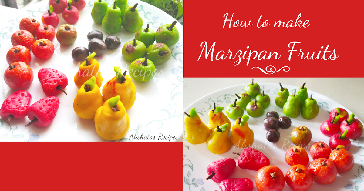 Marzipan Fruits RecipeHow to make Marzipan from scratch4 main ingredients