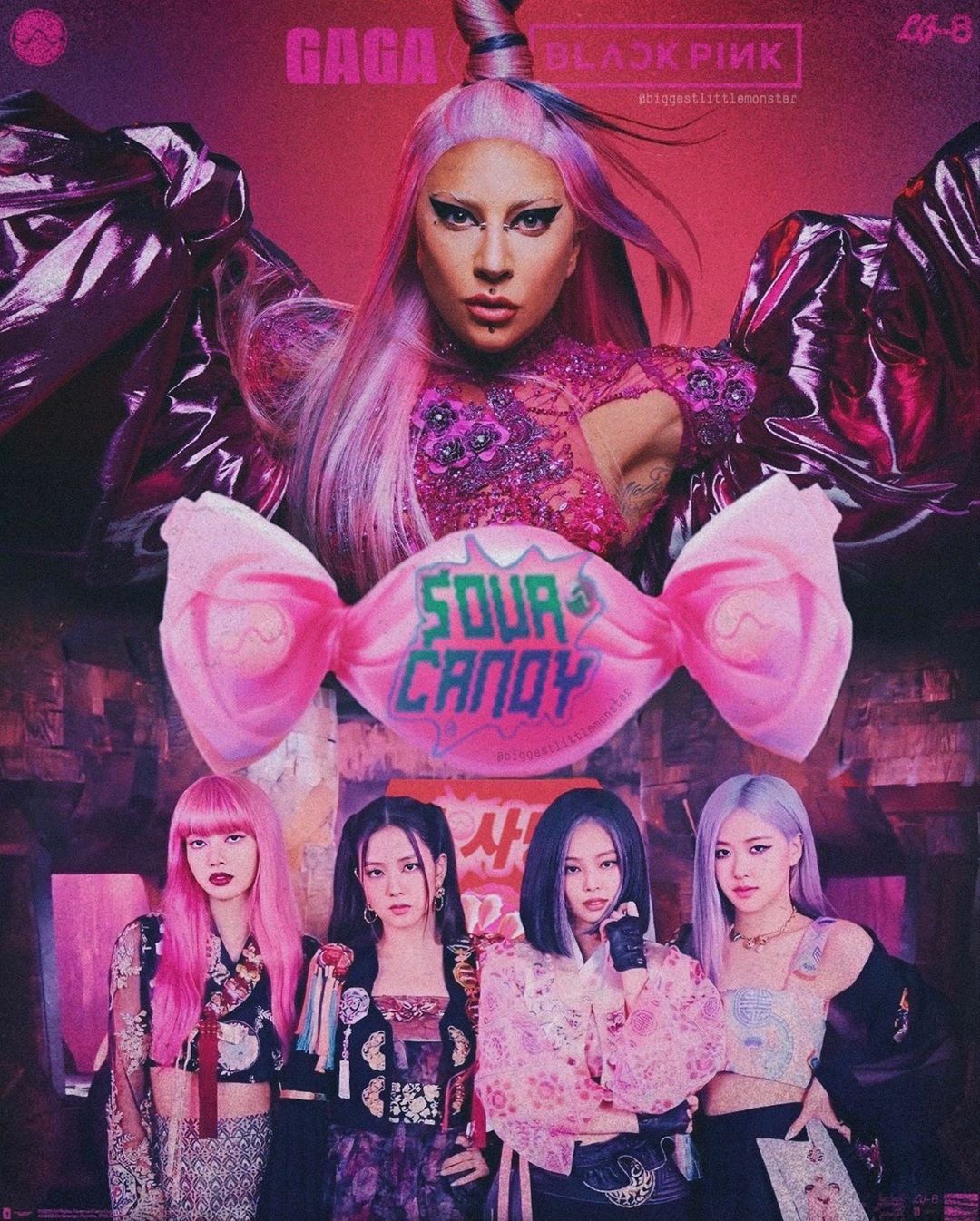 Lady Gaga Fanmade Covers Sour Candy Art