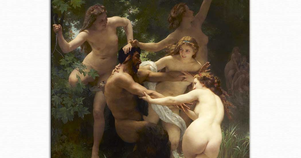 William Adolphe Bouguereau - Nymphs and Satyr.