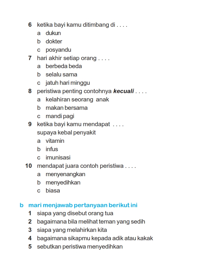 Contoh Soal Dan Materi Pelajaran 5 Contoh Soal Ujian Tengah Semester
