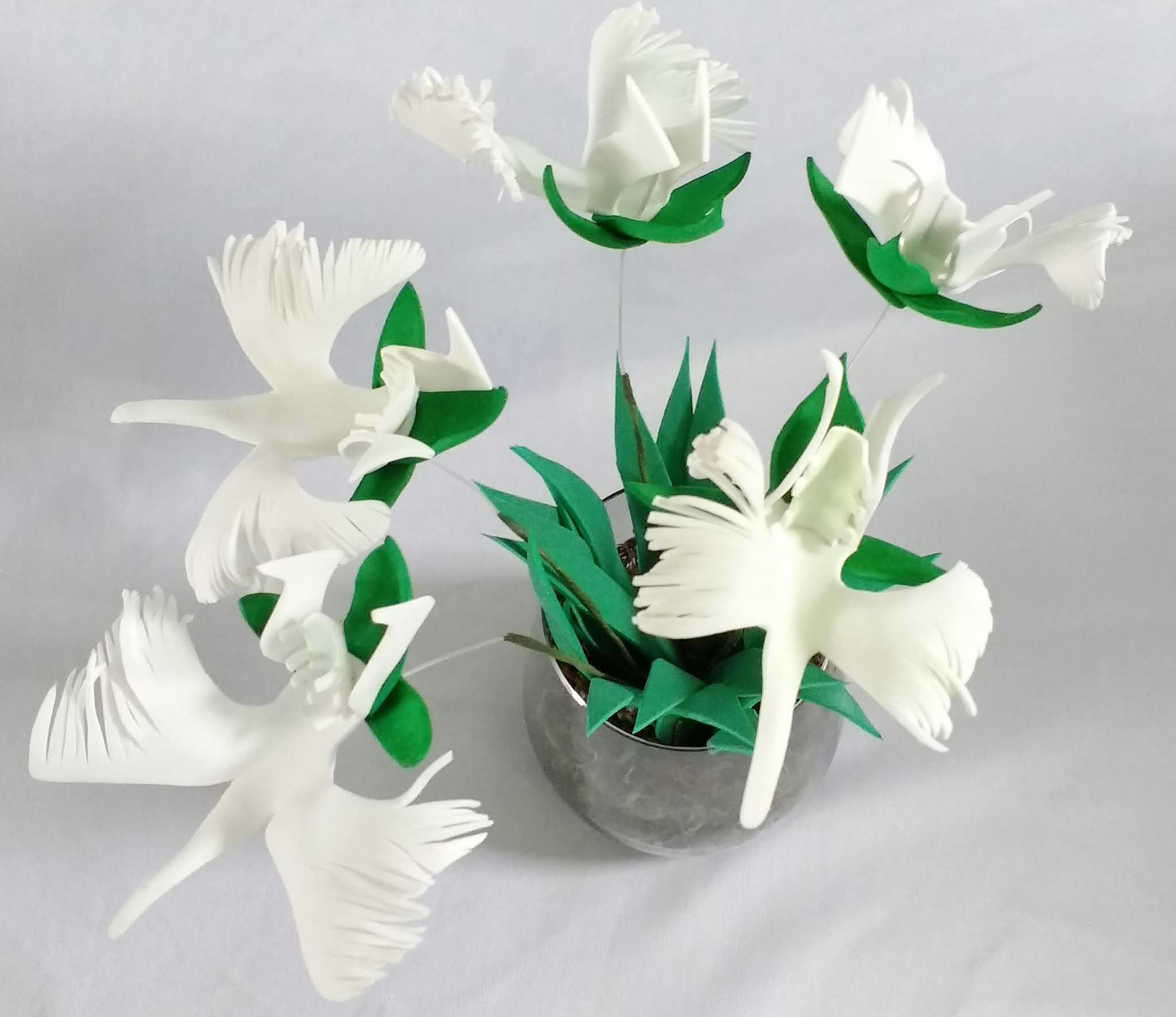 Arte Safira: Orquídea pomba da paz ou pomba branca tutorial dessa linda  flor de e.v.a sem frisador