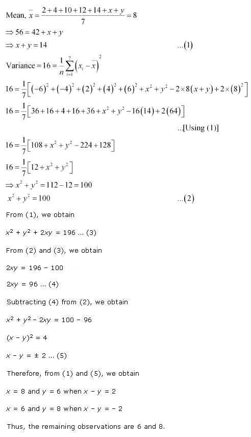 NCERT Solutions for Class 11 Maths Chapter 15 Statistics