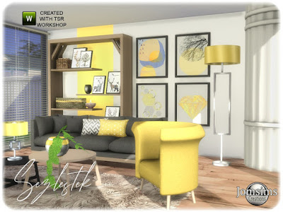 sezlestek living room гостиная sezlestek для The Sims 4 яркие цвета. комфорт, современность для его новой гостиной. диван. коврики из искусственного меха с длинными волосами. Разное поверхность мебели. Декор подушки дивана 1. Декор подушки дивана другого цвета и стиля. Декоративная подушка живой стул. торшер. Настольная лампа. Настольный завод. журнальный столик. еще один журнальный столик. Misc decor белая колонна площадь misc decor.wall painting. создать свое теплое пространство. Автор: jomsims