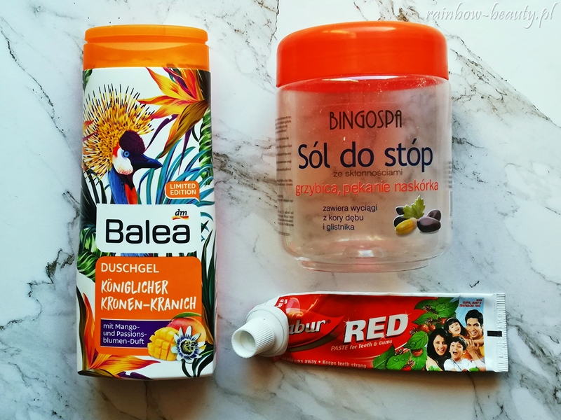 Balea, Żel pod prysznic z mango i passiflorą, Duschgel Königlicher Kronen-Kranich projekt-denko-blog