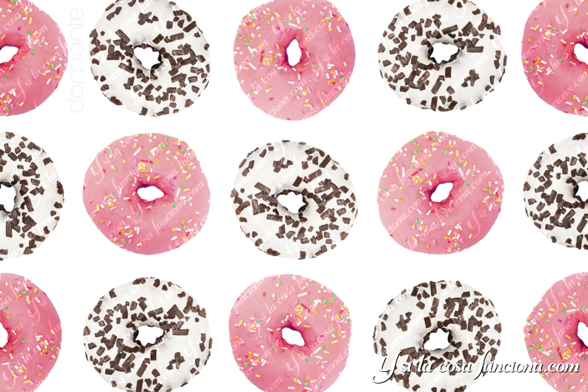 Donuts glaseado rosa y dálmata