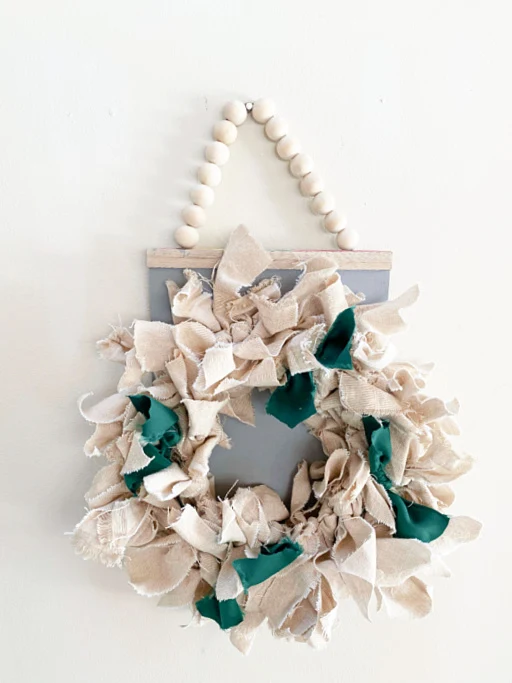 DIY wreath on a hanger