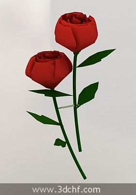 rose flower 3d model