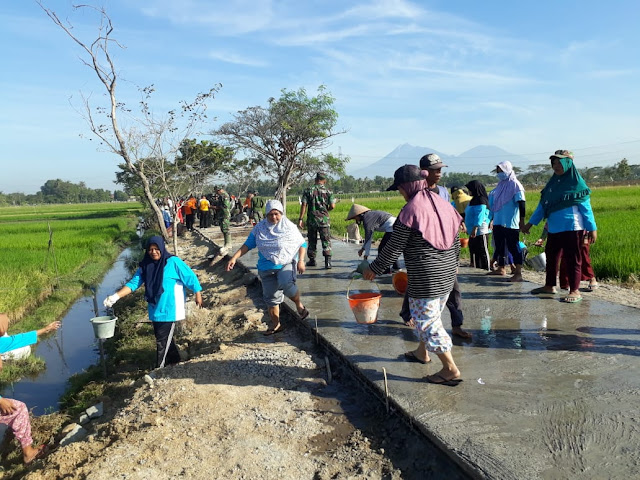 Srikandi Desa Jimbung Beraksi Di TMMD Reg 105   