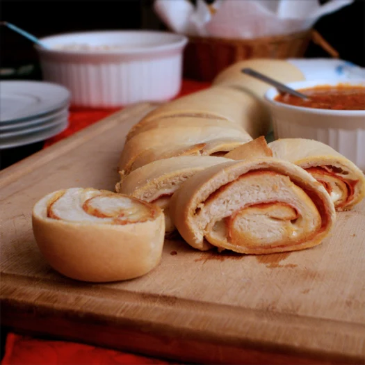 Pepperoni Bread made with bread machine dough