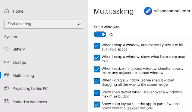 settings Snap Layout Feature Windows 11