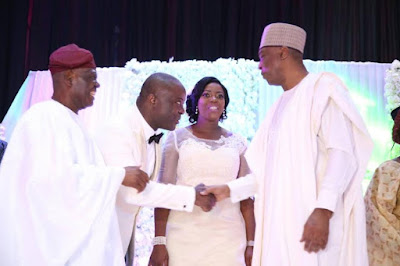 Photos: Vice President, Yemi Osinbajo, Bukola Saraki, others attend wedding of APC chieftain, Bisi Akande's daughter 34 X