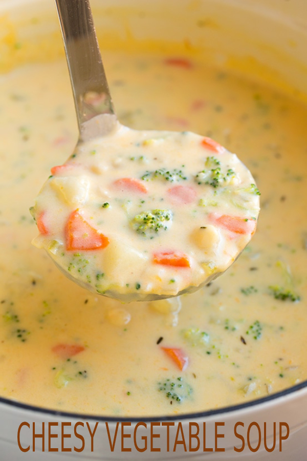 CHEESY VEGETABLE SOUP - happy cook