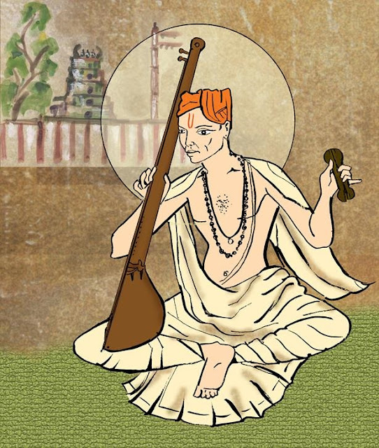 Heritage of India Saint Thyagaraja Swamy line drawings in my collection on the occasion of