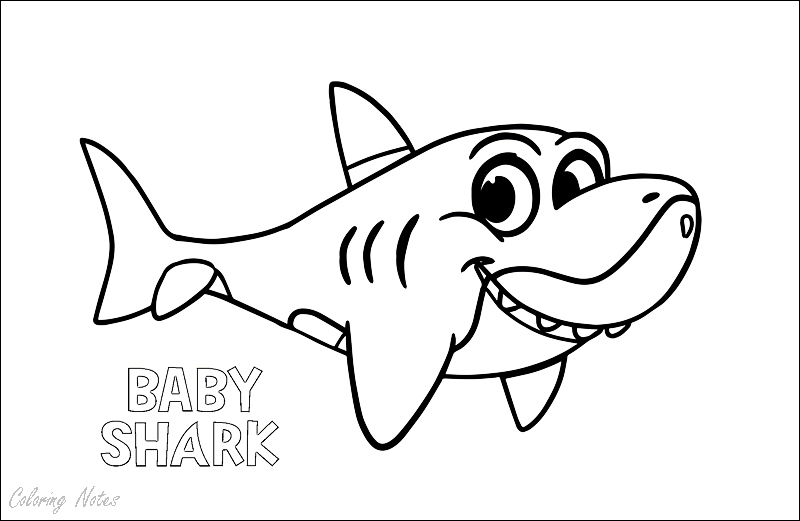 11 Baby Shark Coloring Pages Free Printable For Kids Easy And Funny